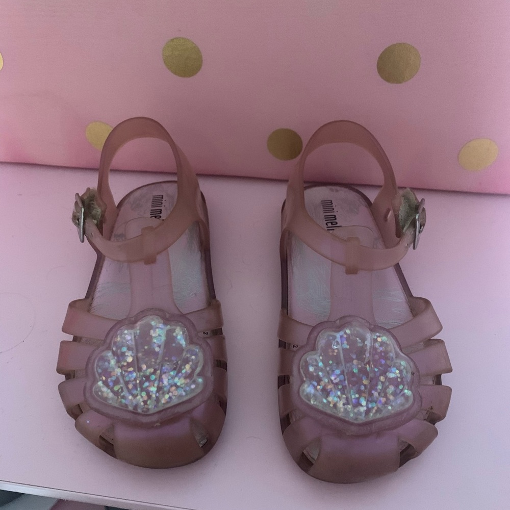Mini Melissa Pink Shell Shoes